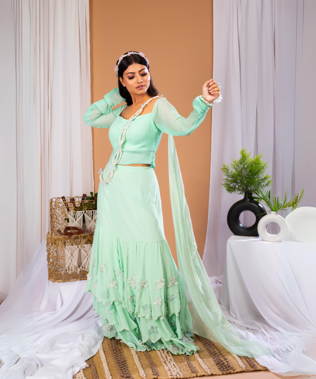Summer Splashed Layered Saree